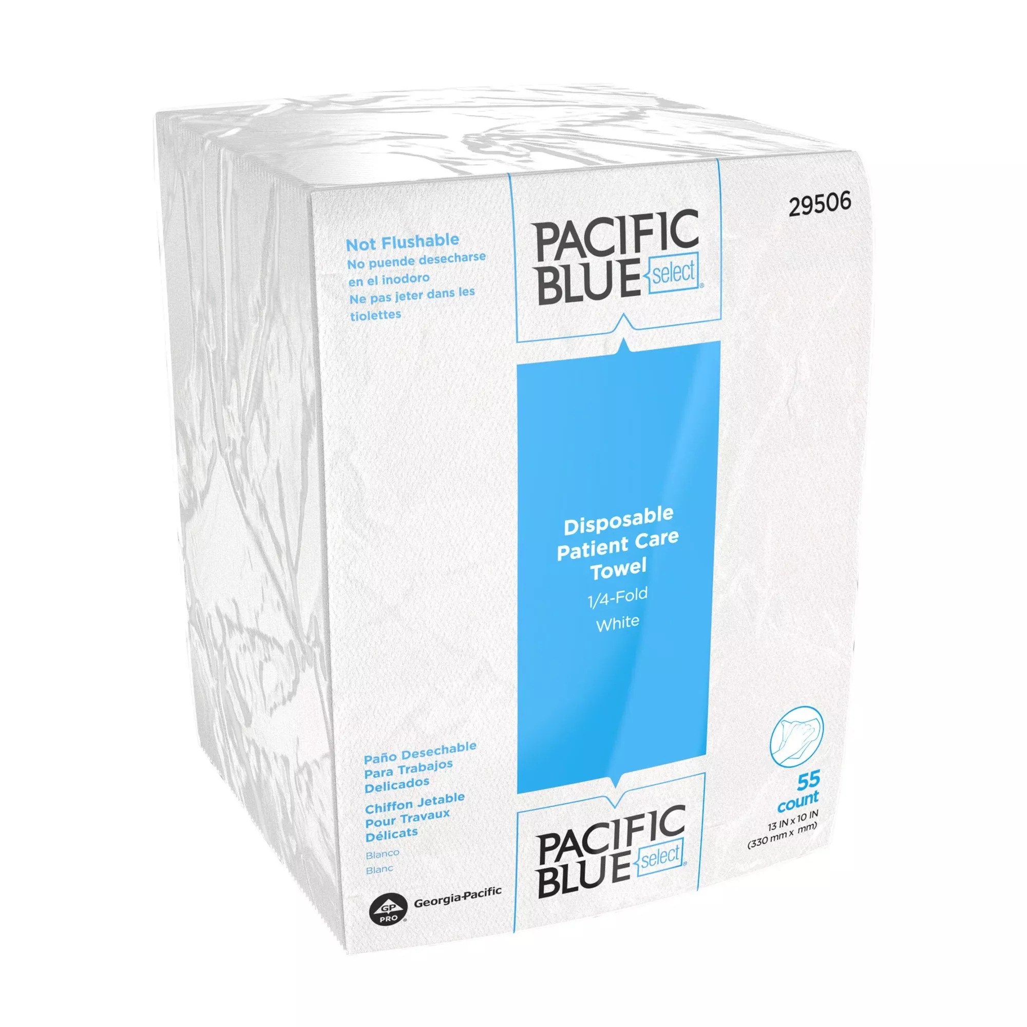 Pacific Blue Select™ Air-laid Bonded Cellulose Washcloth, 1 Case of 1320