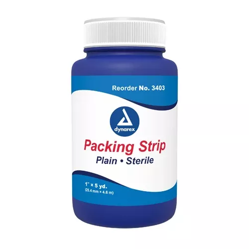 Packing Strips Plain Gauze 1 x5 Yds(1 Strip/Bottle)