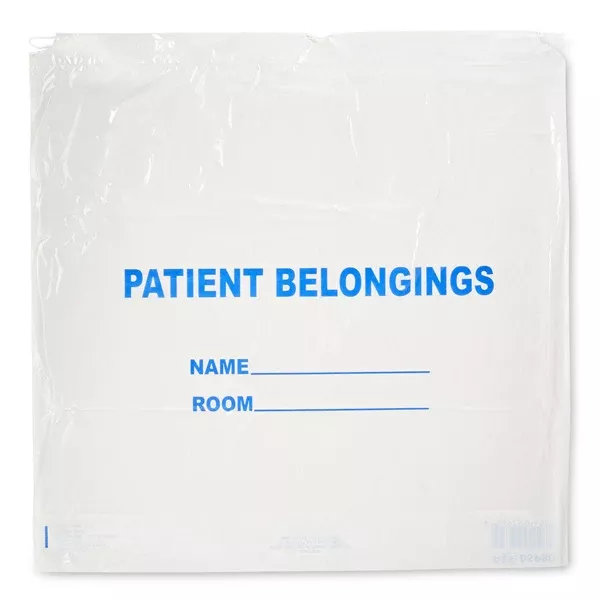 Patient Belongings Bag with Drawstring Closure 20 x 20 White 250/Case