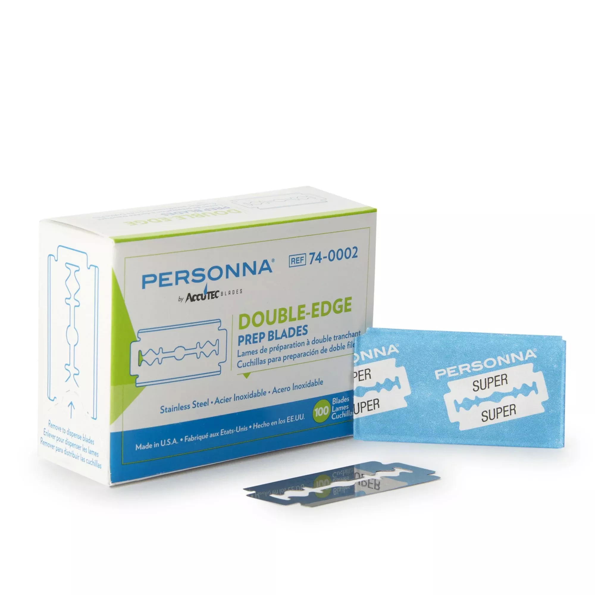 Personna Double Edged Razor Blade, 1 Box of 100