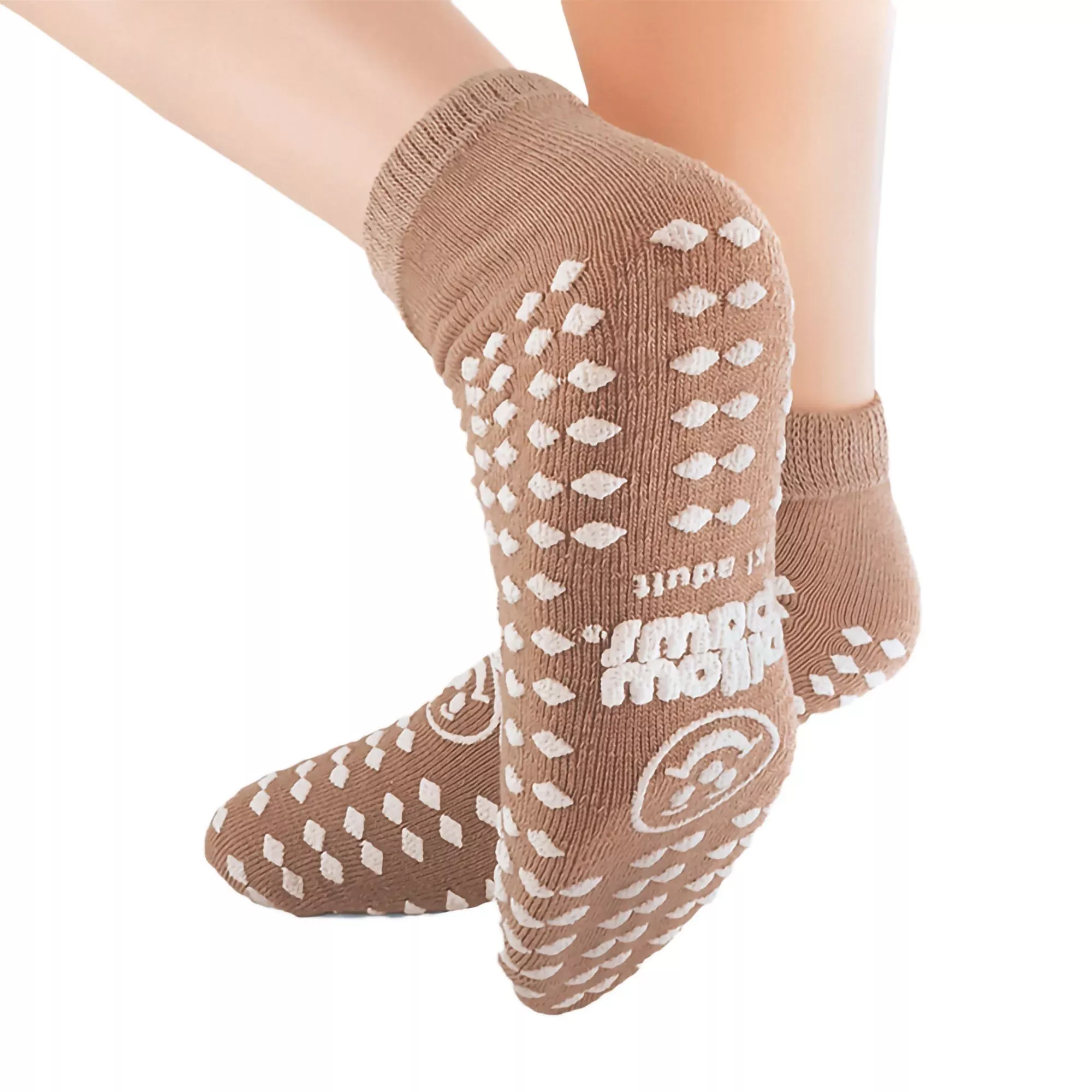 Pillow Paws Ankle High Double Imprint Terriesโข Slipper Socks, X-Large, 1 Case of 48