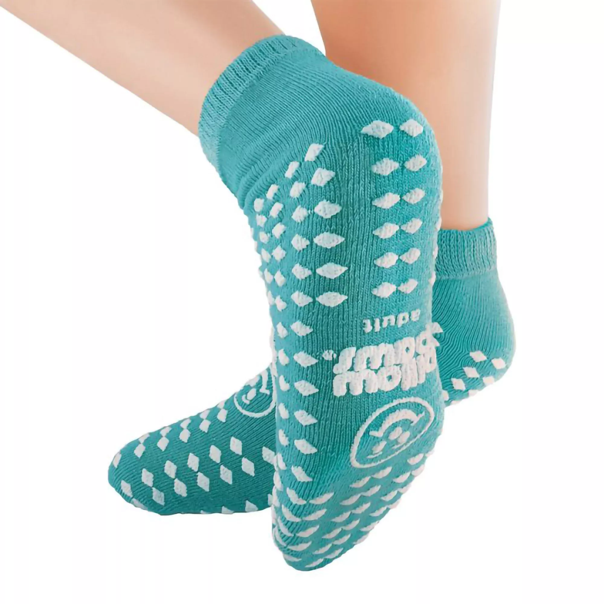 Pillow Paws Slipper Socks Double Print, Large, 1 Pair