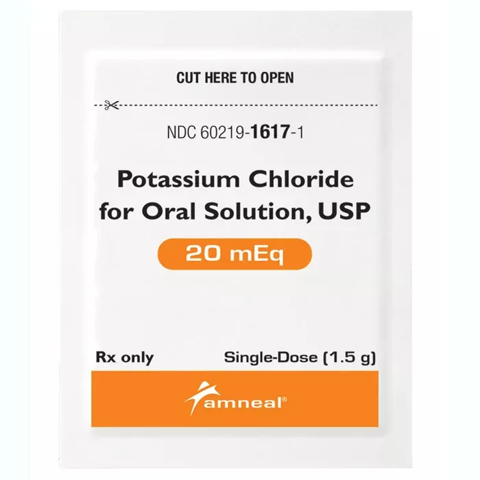 Potassium Chloride for Oral Solution Powder 20 mEq Single-Dose Packets 30/Box