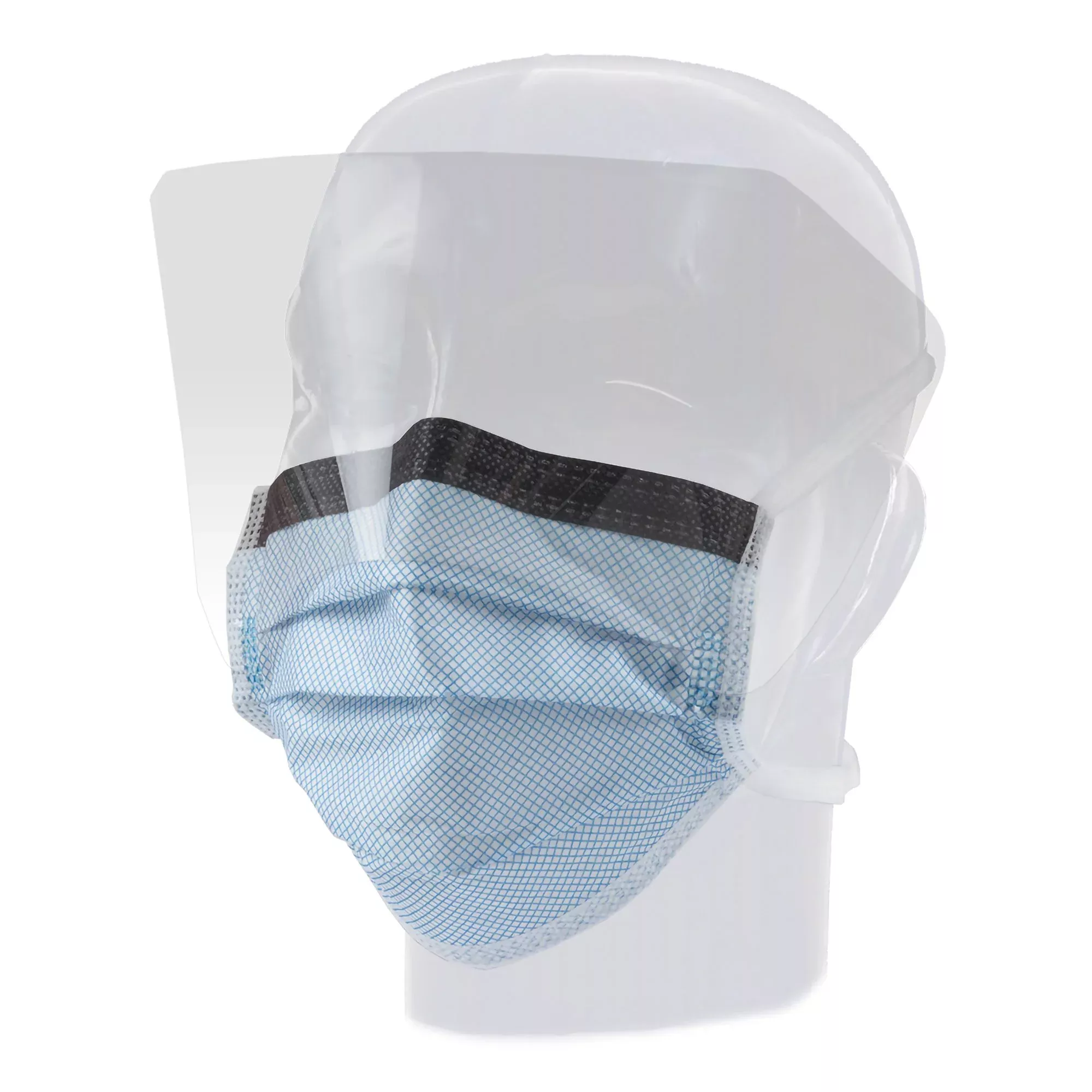 Precept Fluidgard Level 3 Surgical Mask with Eye Shield, 1 Box of 25