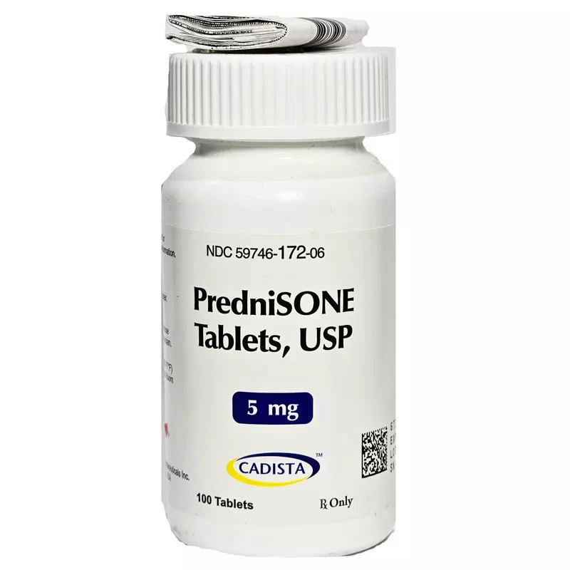 Prednisone Tablets 5 mg by Cadista 100 Count (RX)