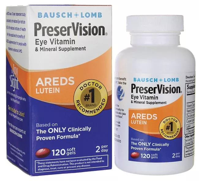 PreserVision AREDS Lutein Multivitamin Supplement, 1 Box of 120