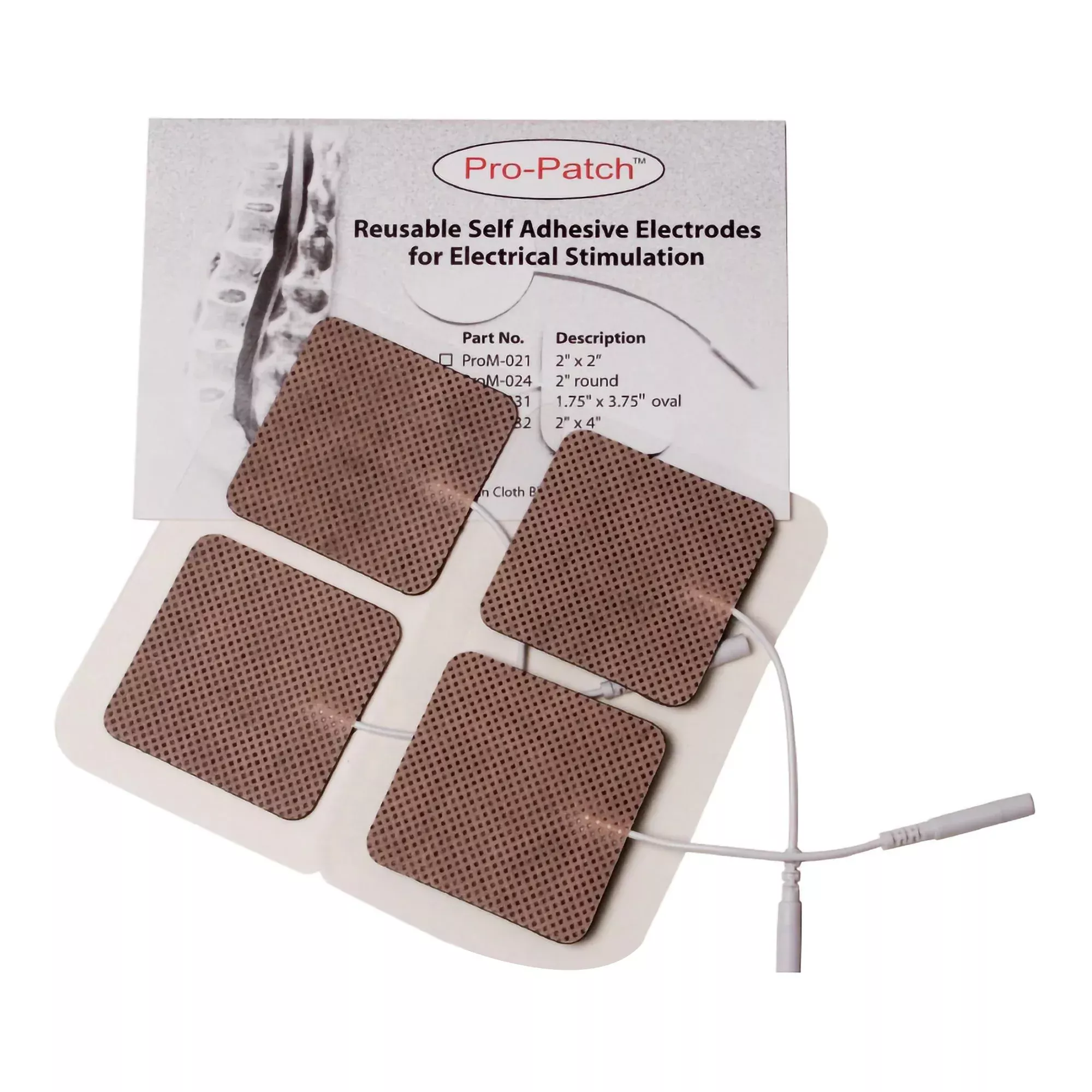 Pro-Patch Electrode, 2 x 2 Inch, 1 Pack of 4