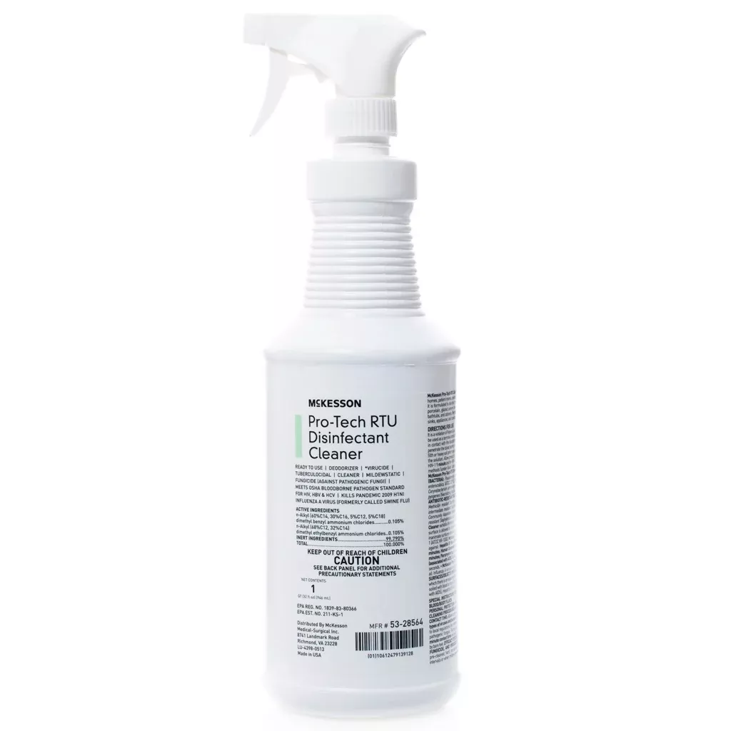 Pro-Tech Surface Disinfectant Cleaner Quaternary Bactericide, Fungicide, Virucide 32 oz. Bottle with Floral Scent