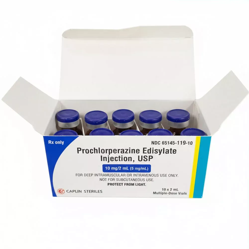 Prochlorperazine Edisylate Injection 5 mg per mL Multiple-Dose Vials 2 mL x 10/Pack (RX)