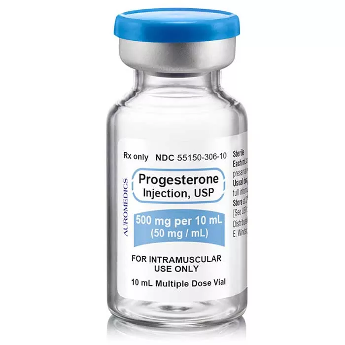 Progesterone Injection 500 mg/10 mL Multiple-Dose Vial 10 mL (RX)
