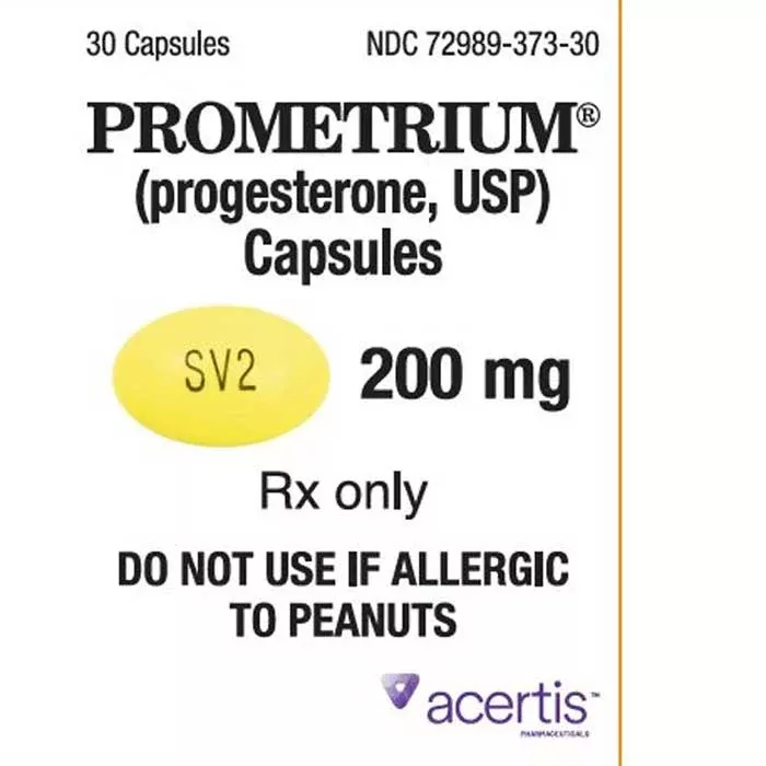 Prometrium Progesterone 200 mg Capsules 30 Count (RX)