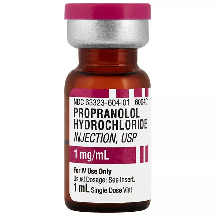 Propranolol HCl for Injection 1 mg / mL Single-Dose Vials 1 mL x 25/Tray (RX)