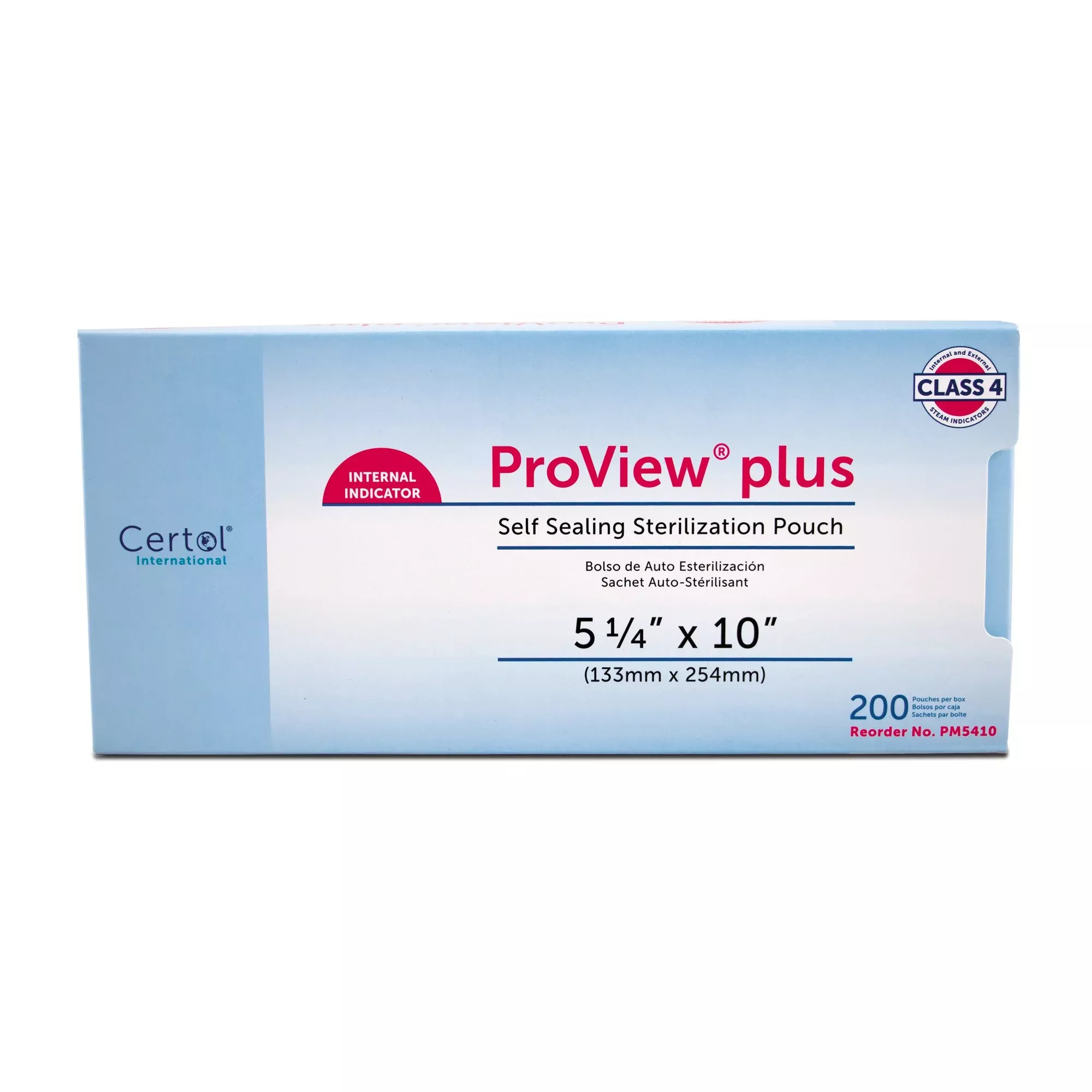 ProView plus Sterilization Pouch, 5-1/4 x 10 Inch, 1 Box of 200