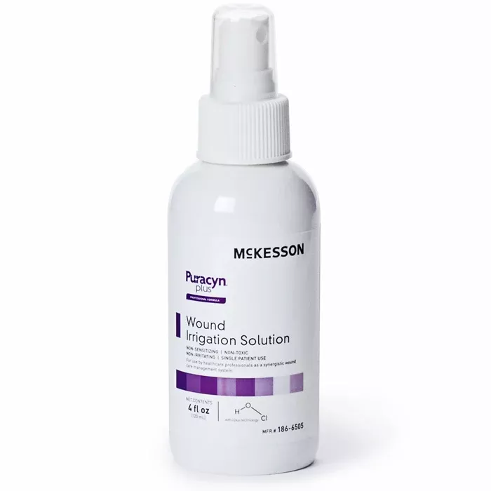 Puracyn Plus Antimicrobial Wound Irrigation Solution, Professional Wound Cleanser