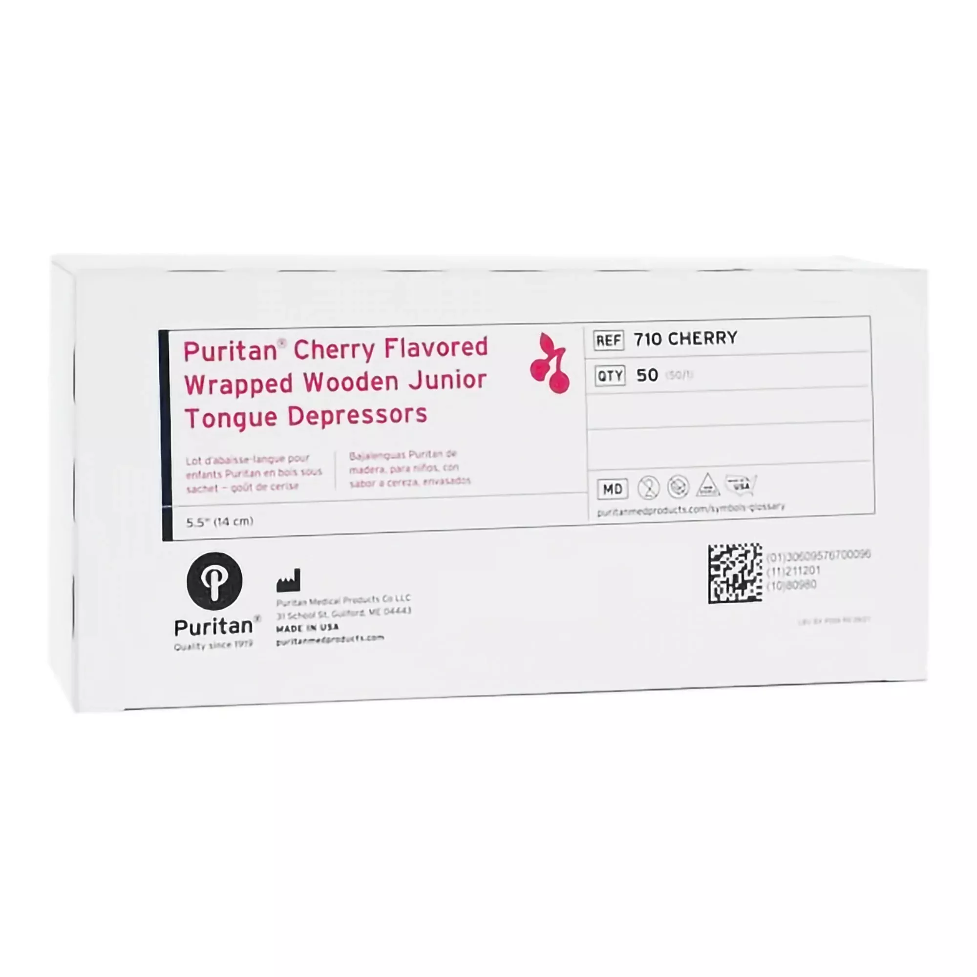 Puritan Cherry Flavored Tongue Depressor, 1 Case of 1000