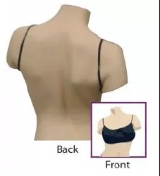 Reflections™ Disposable Bra, Large/X-Large, Black, 1 Box of 100