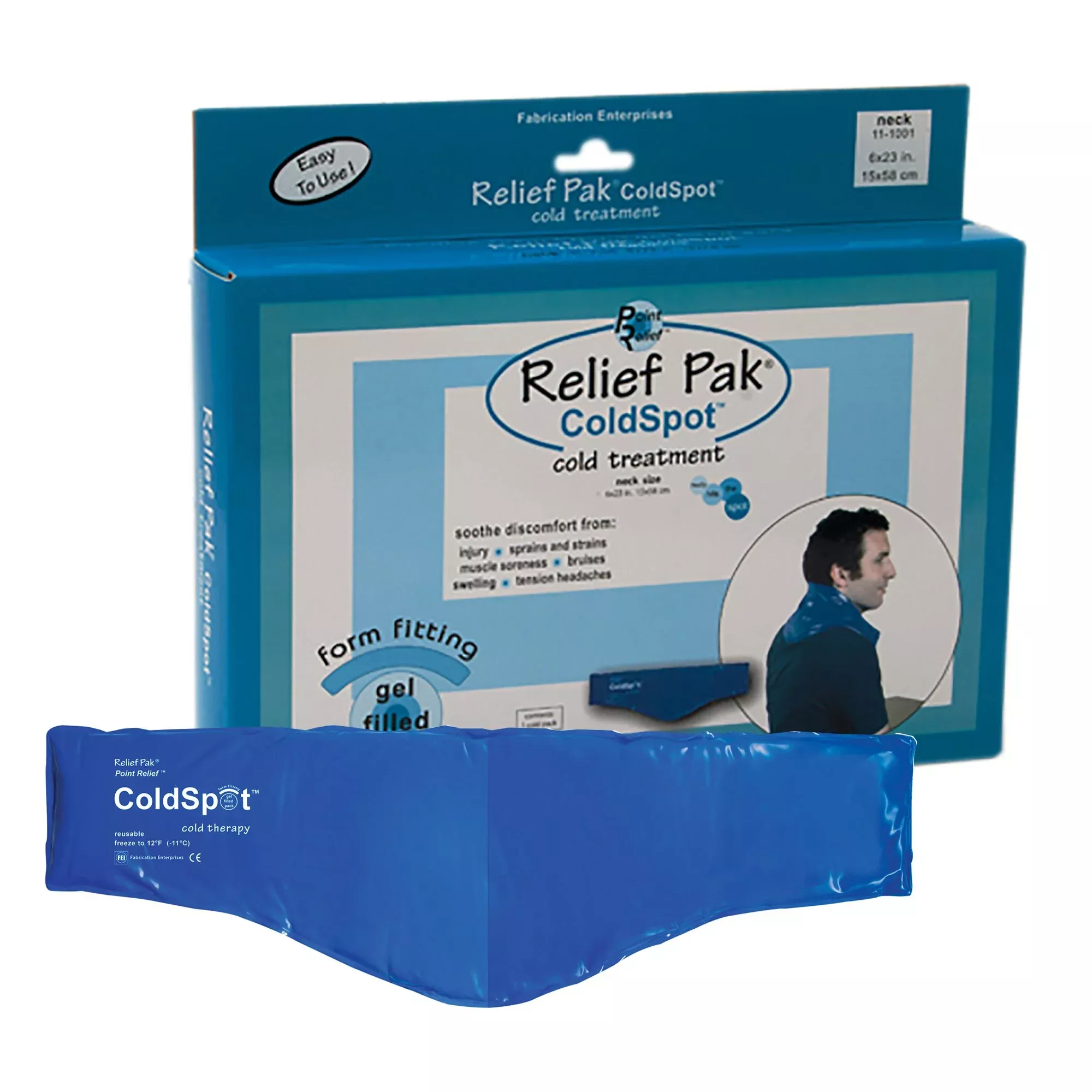 Relief Pak ColdSpot™ Blue Vinyl Pack, Neck Contour, 1 Each
