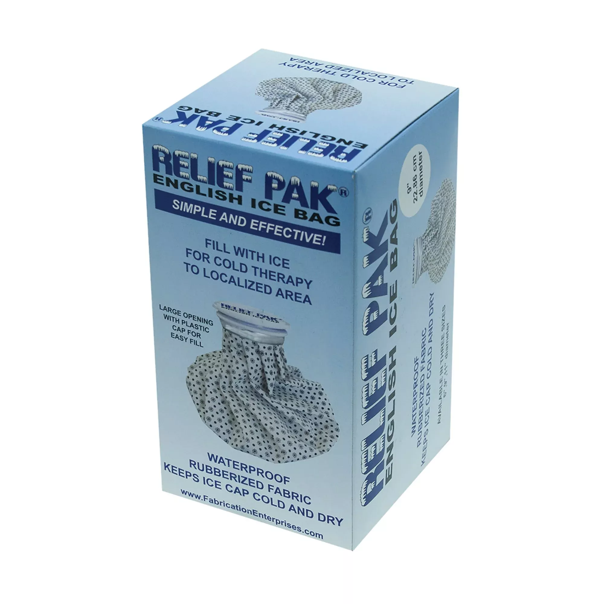 Relief Pak English Ice Cap Reusable Ice Bag, 9 Inch Diameter, 1 Each
