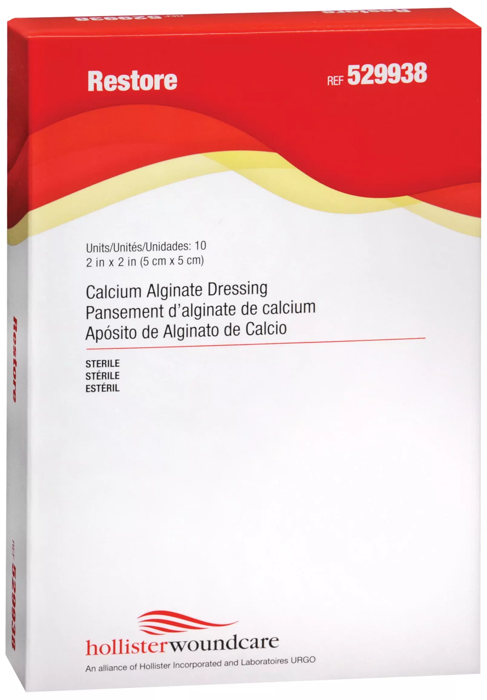 Restore™ Calcium Alginate Dressing, 2 x 2 Inch, 1 Box of 10