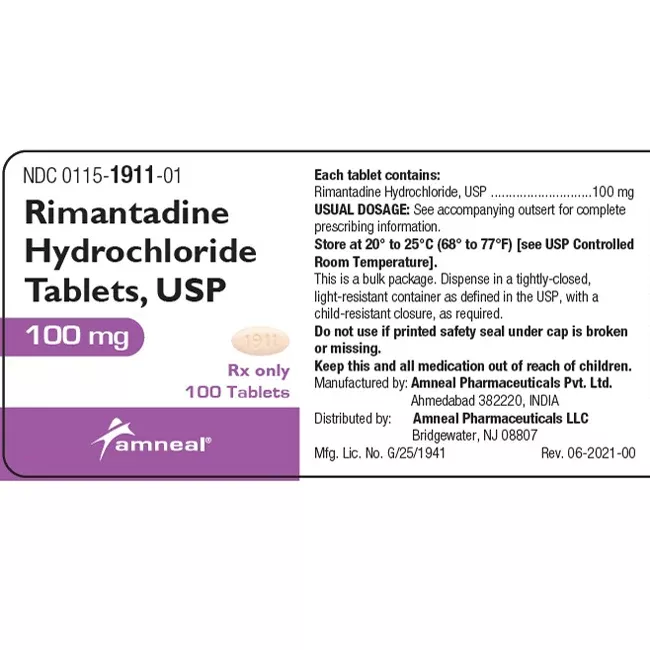 Rimantadine 100 mg Tablets by Amneal Pharmaceuticals (Rx)