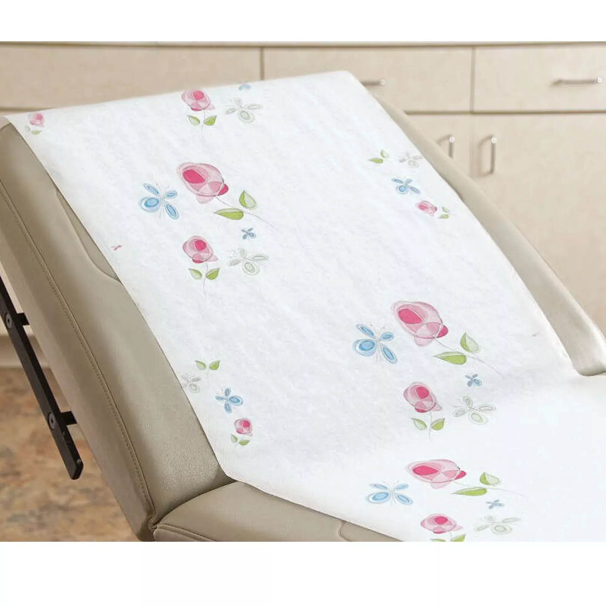 Rose Garden Smooth Table Paper, 21 Inch x 225 Foot, White, 1 Each