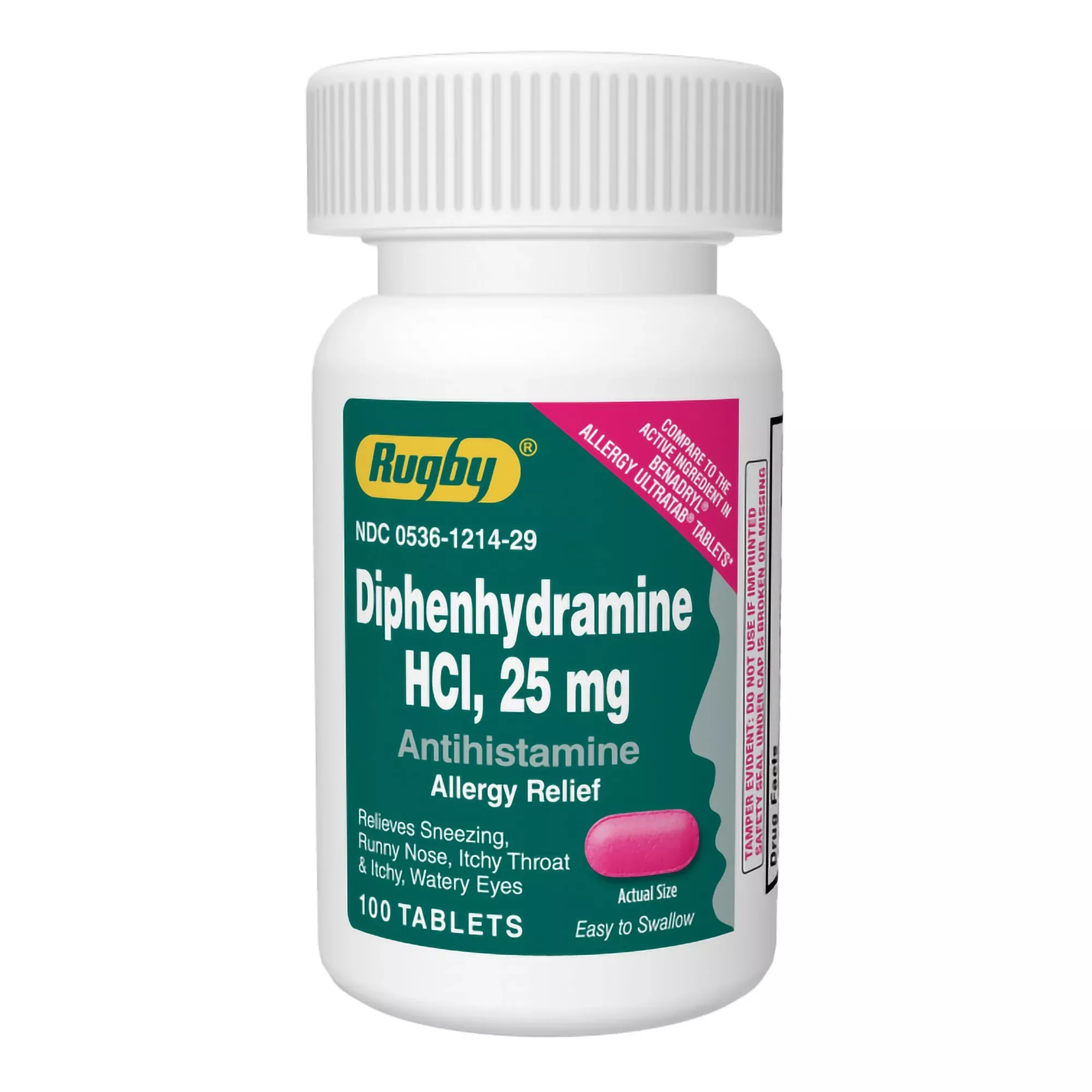 Rugby Diphenhydramine Antihistamine, 1 Bottle