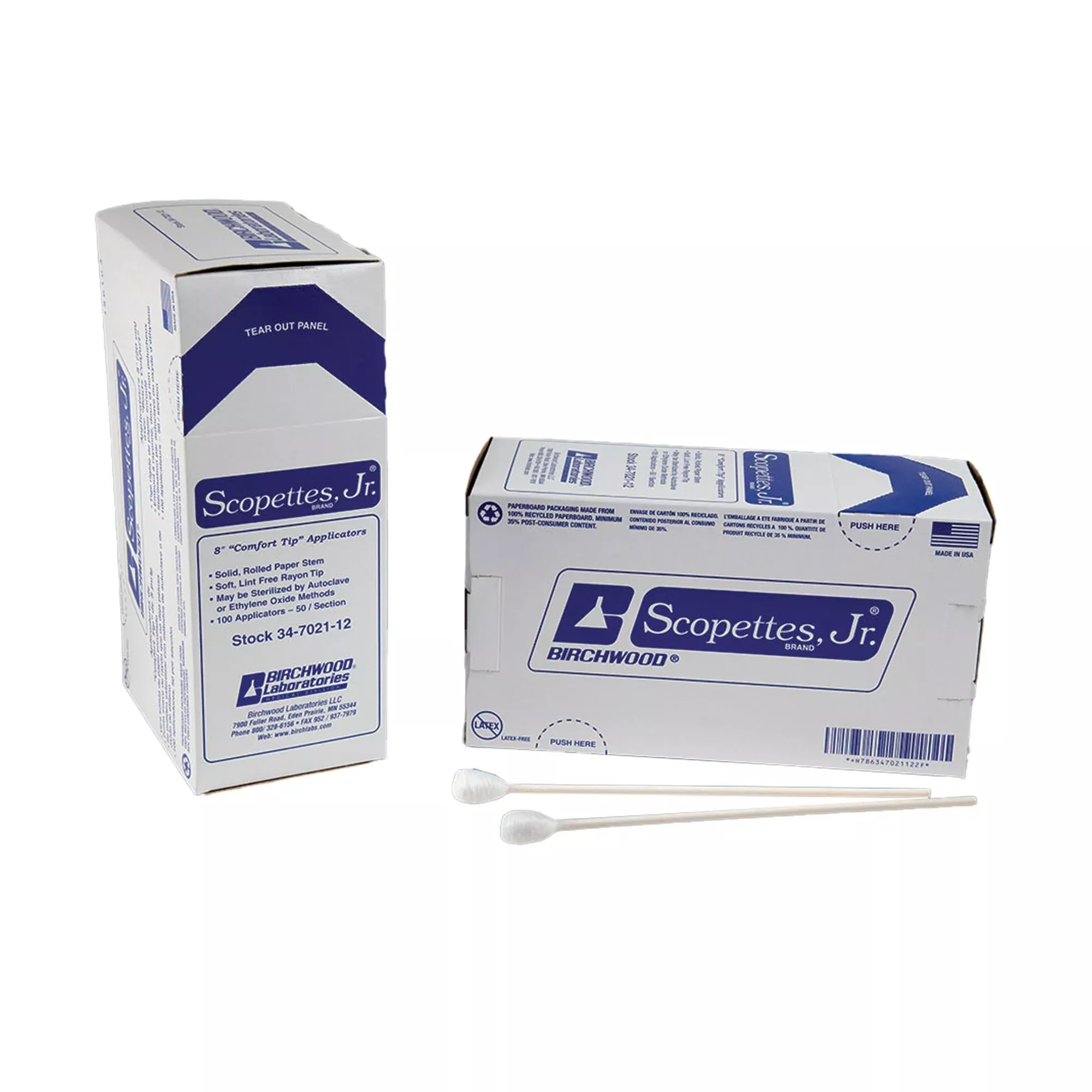 Scopettes Jr. OB/GYN Swabstick, 8 Inch Length, 1 Pack