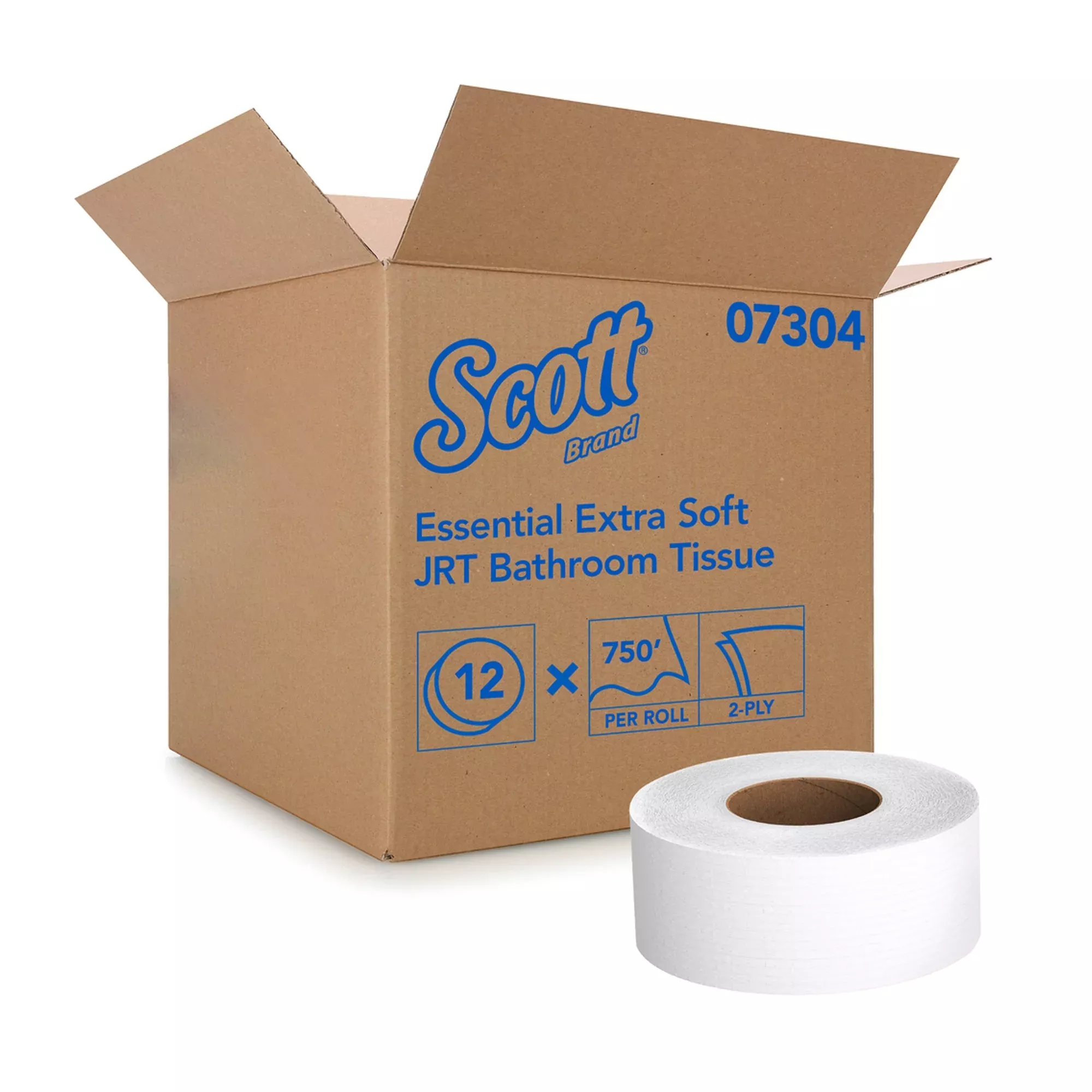 Scott Essential Jumbo Roll Toilet Paper, Extra Soft, 1 Case of 12