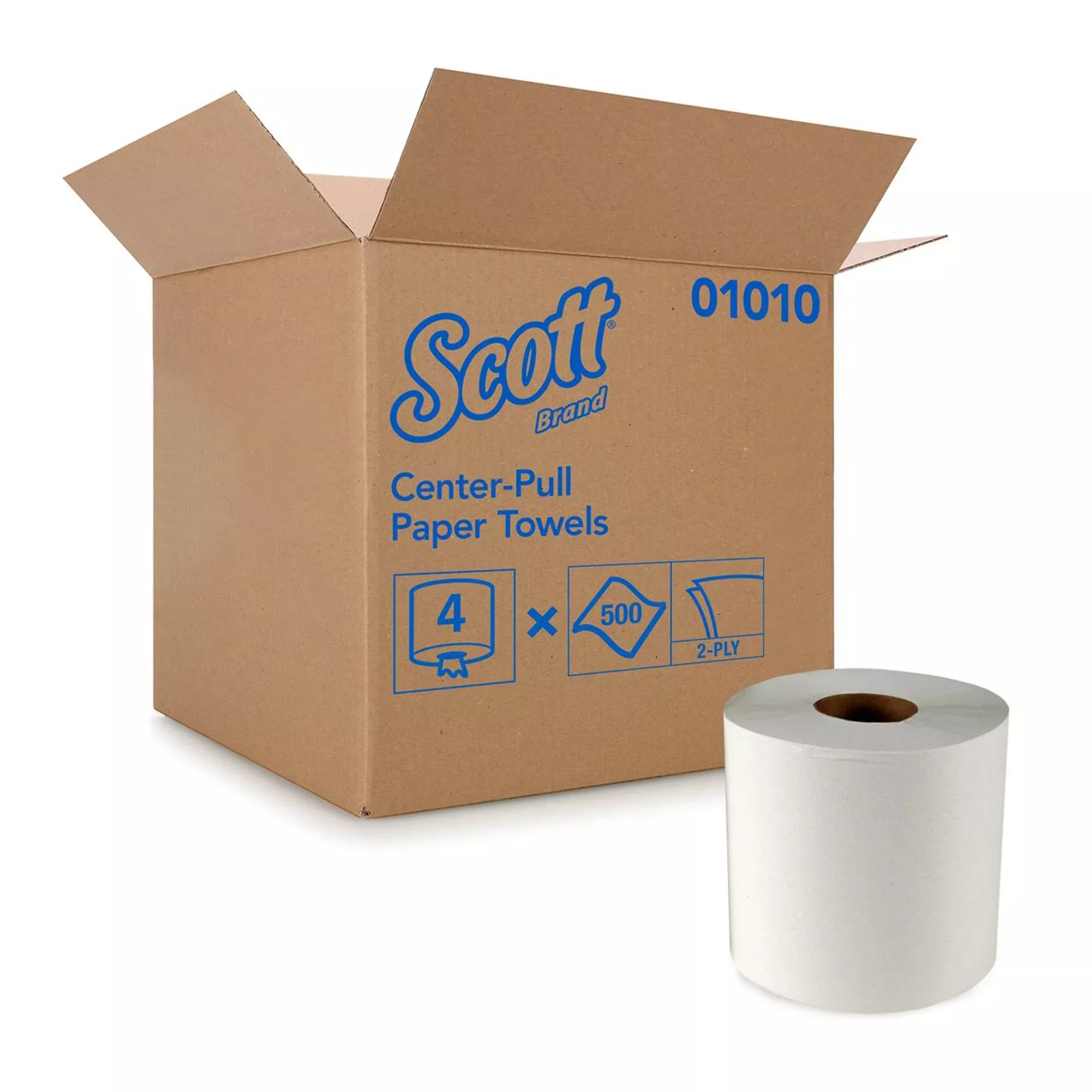 Scott Paper Towel Center-Pull Roll, Perforated, 8" x 15", 1 Case of 4