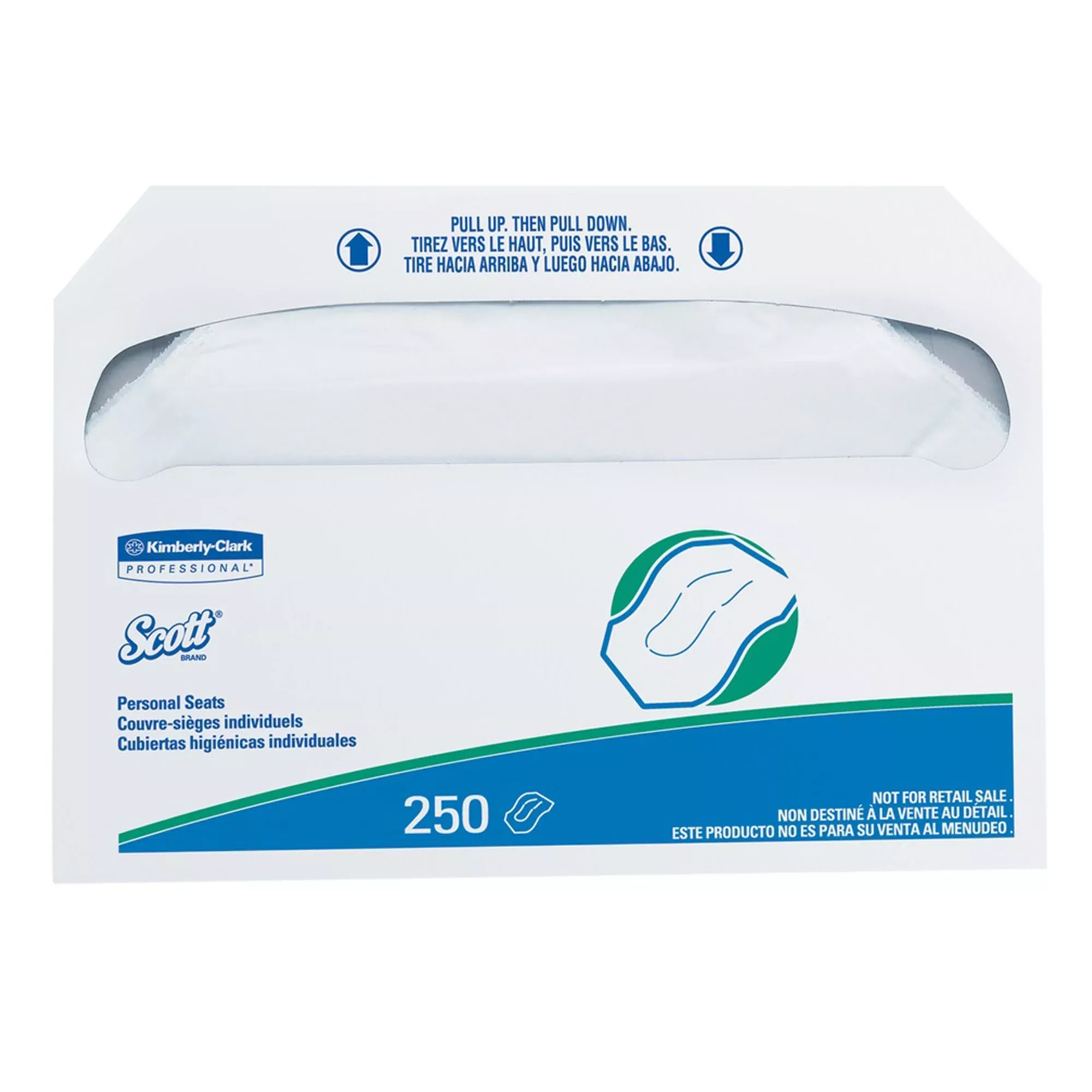 Scott Toilet Seat Cover, 250 per Pack, 1 Case of 5000
