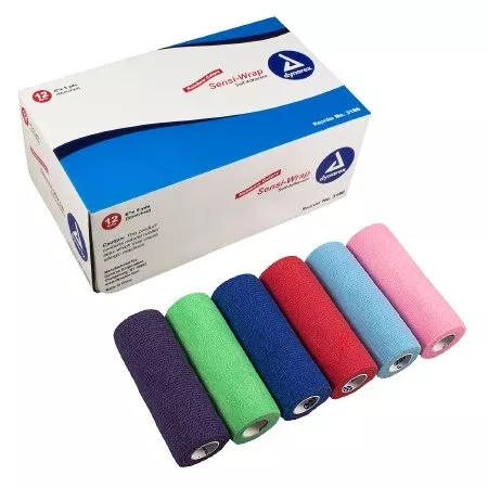 Sensi-Wrap Self-adherent Closure Cohesive Bandage, 6 Inch x 5 Yard, 1 Case of 12