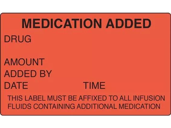 Shamrock Anesthesia Pre-Printed Label, 1-1/2 x 2-1/2 Inch, 1 Roll