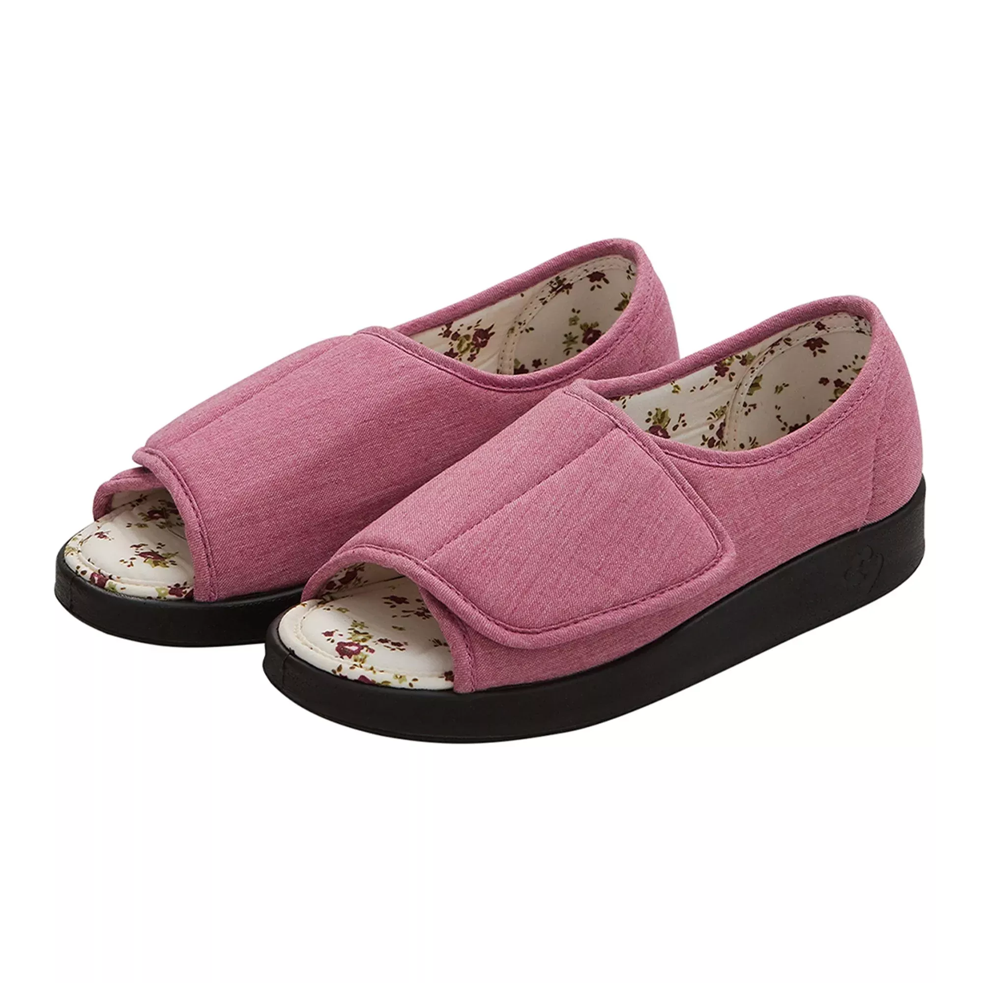 Silverts Hook and Loop Closure Shoe, Size 6, Misty Rose, 1 Pair