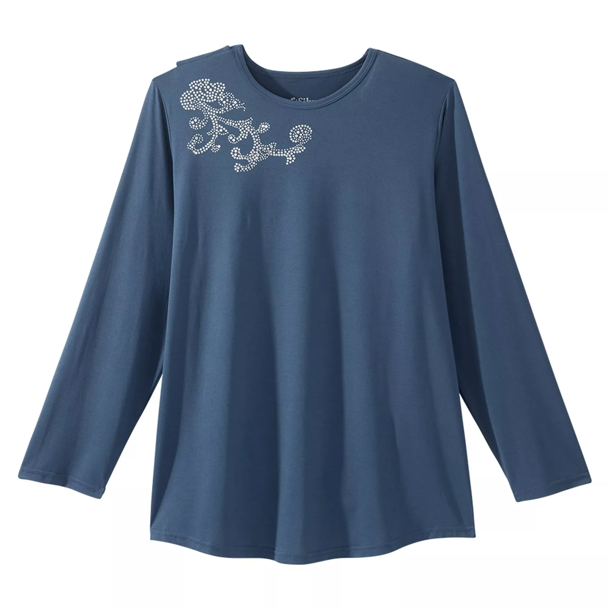 Silverts Open Back Adaptive Shirt, 3X-Large, Navy Blue, 1 Each