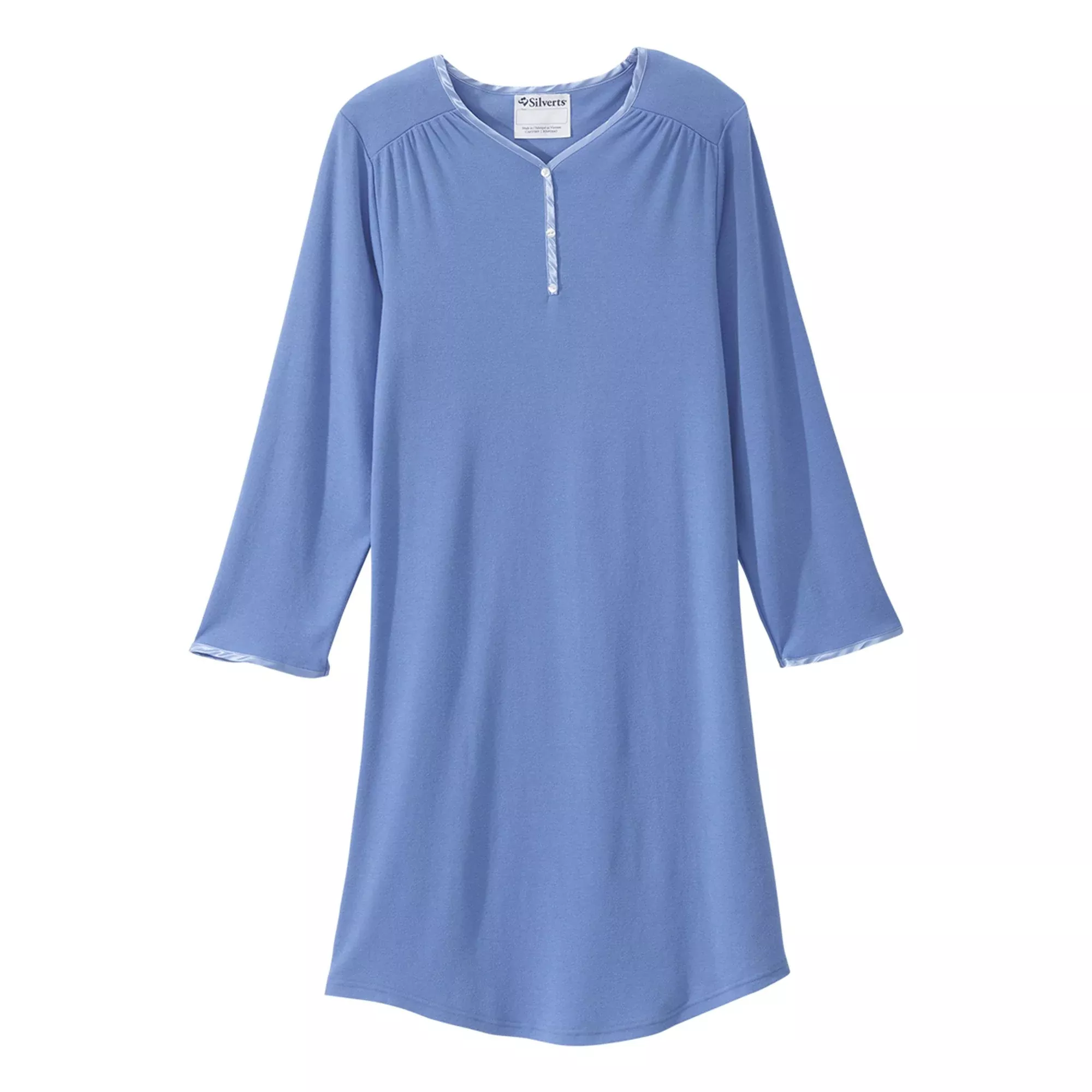 Silverts Shoulder Snap Patient Exam Gown, X-Large, Blue, 1 Each