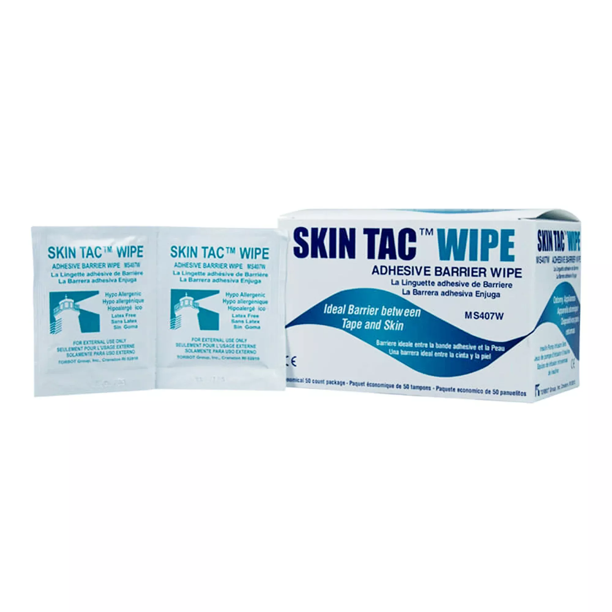 Skin Tac™ Skin Barrier Wipe, 1 Box of 50