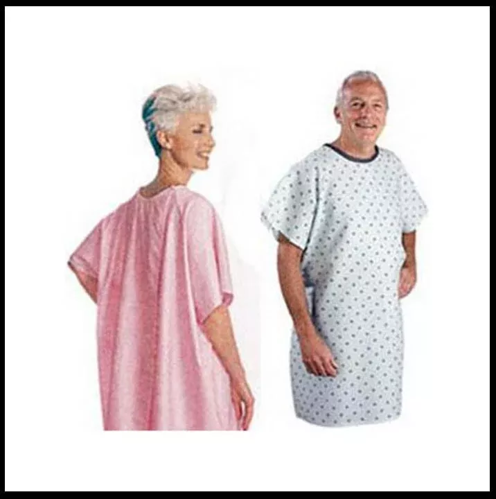 Snap Wrap™ Patient Exam Gown, Blue Plaid Print, 1 Each