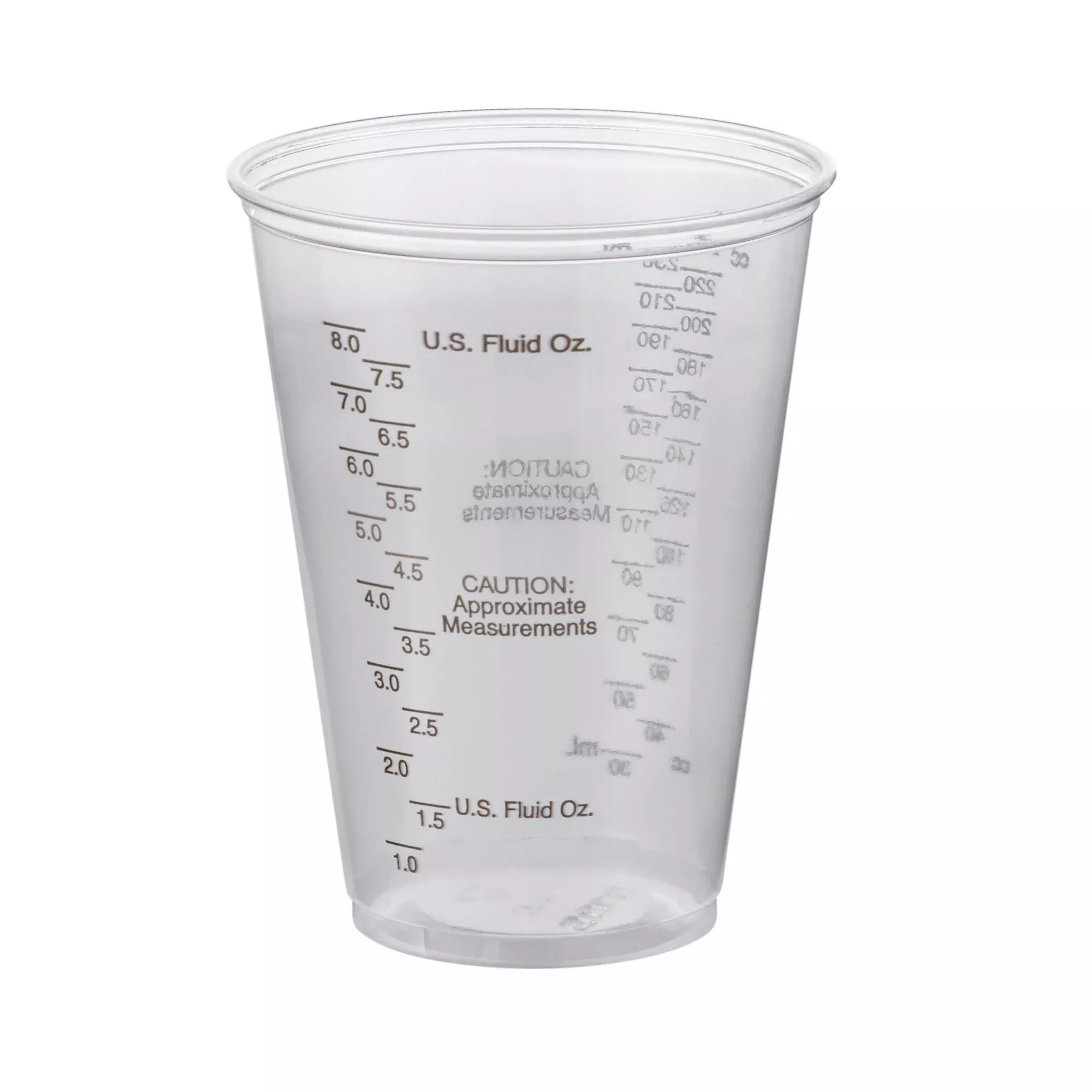 Solo Graduated Drinking Cup, Ultra Clear, 10 oz, Clear Plastic, Disposable, 1 Case of 1000