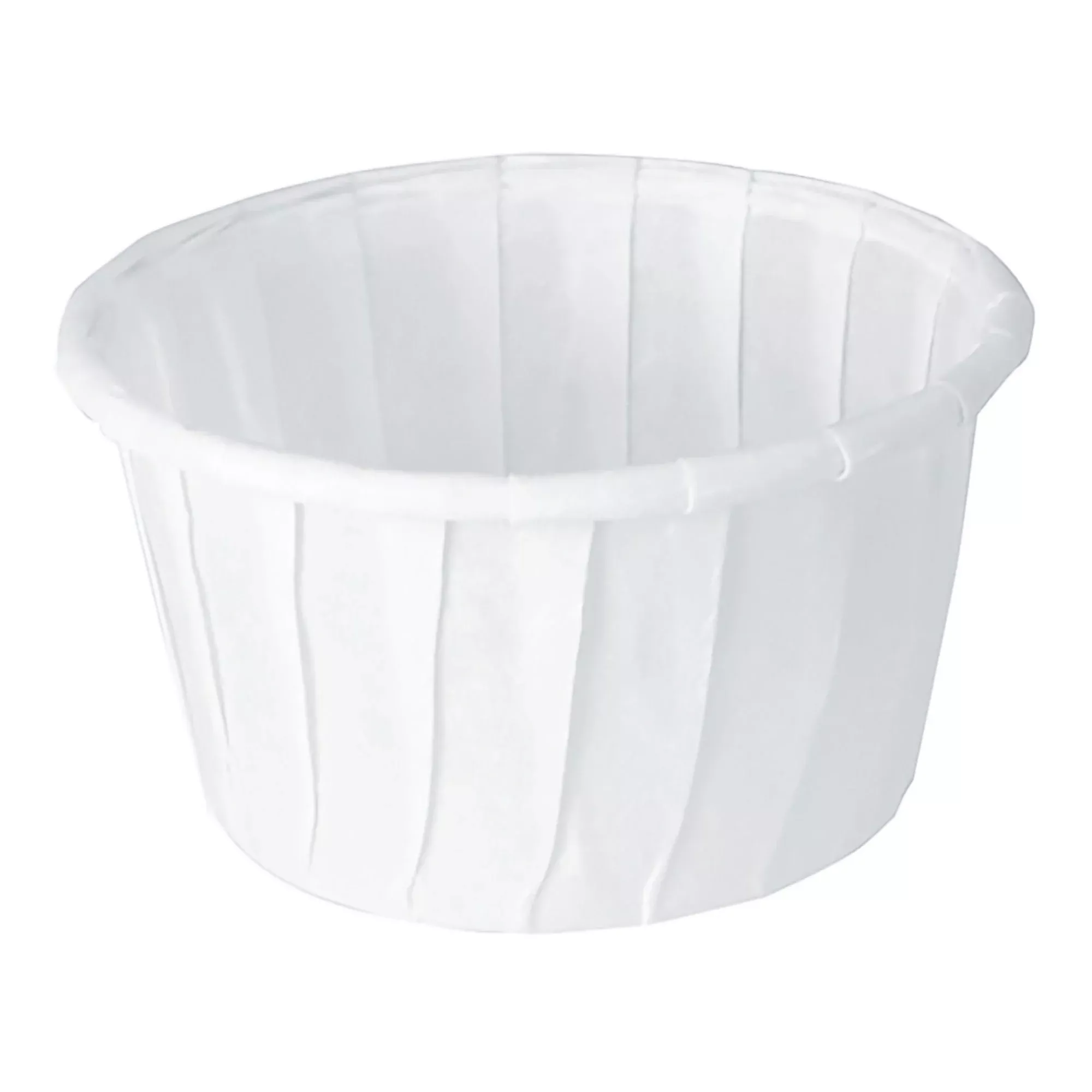 Solo Paper Souffle Cup, White, Disposable, 1.25 oz, 1 Case of 5000