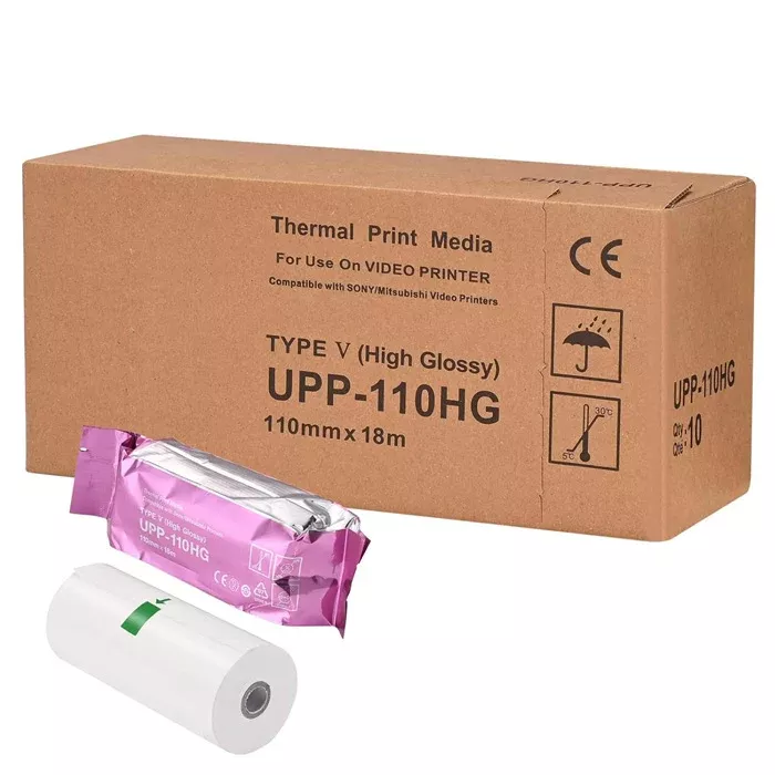 Sony Ultrasound Video Paper Black and White High Gloss without Grid 10/Box