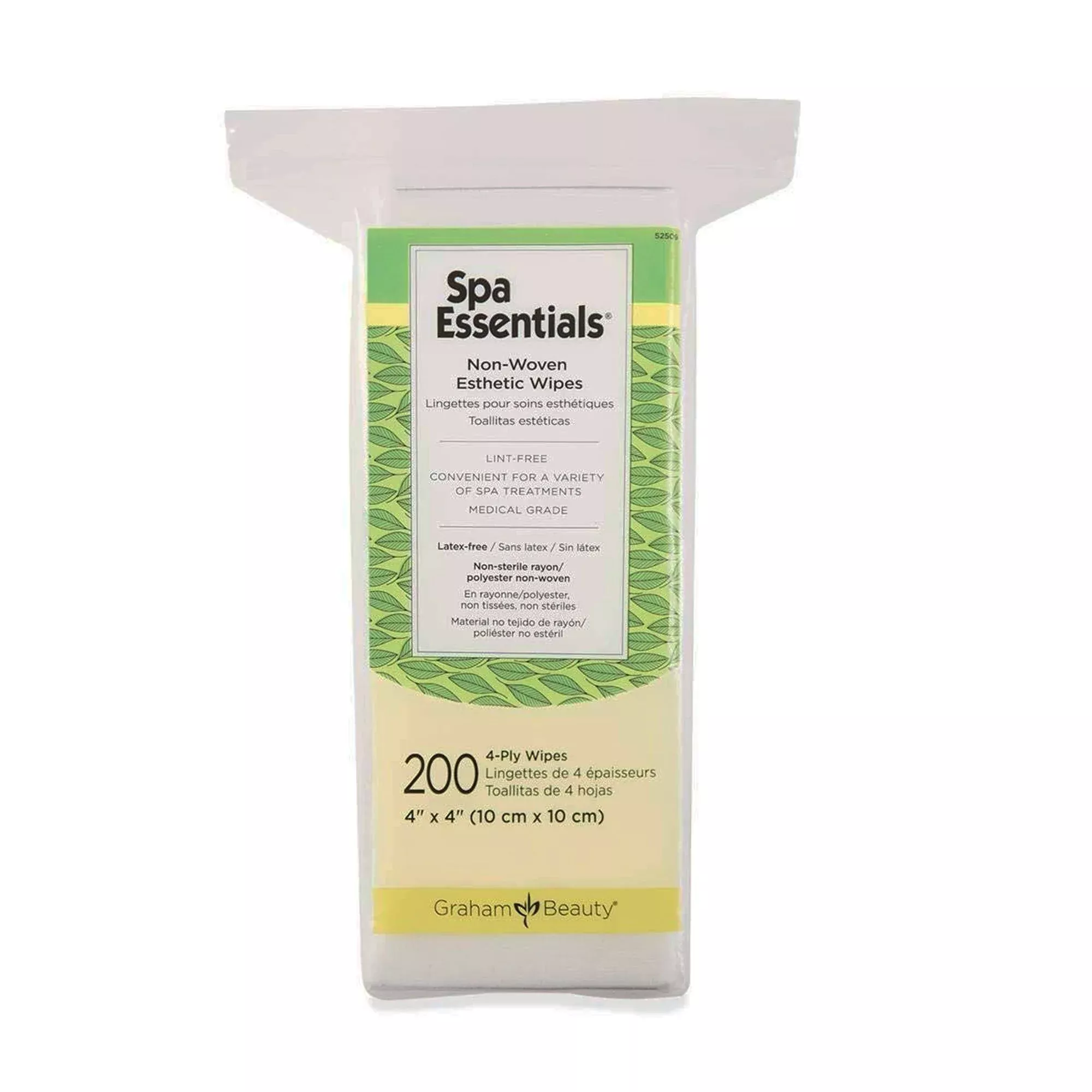 Spa Essentials Esthetic Wipe, 4 x 4 Inch, 1 Pack of 200