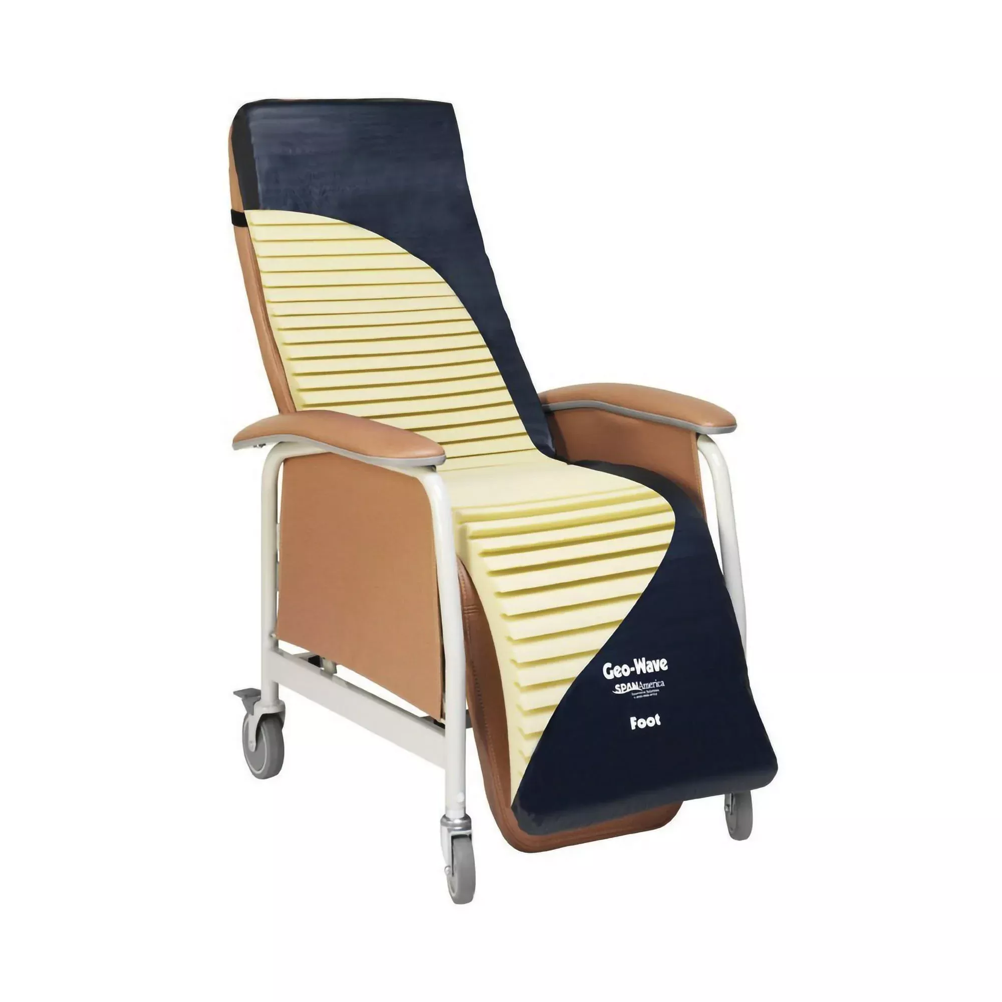 Span America Geo-Wave™ Geri-Chair Recliner Cushion, 18 Inch, 1 Each