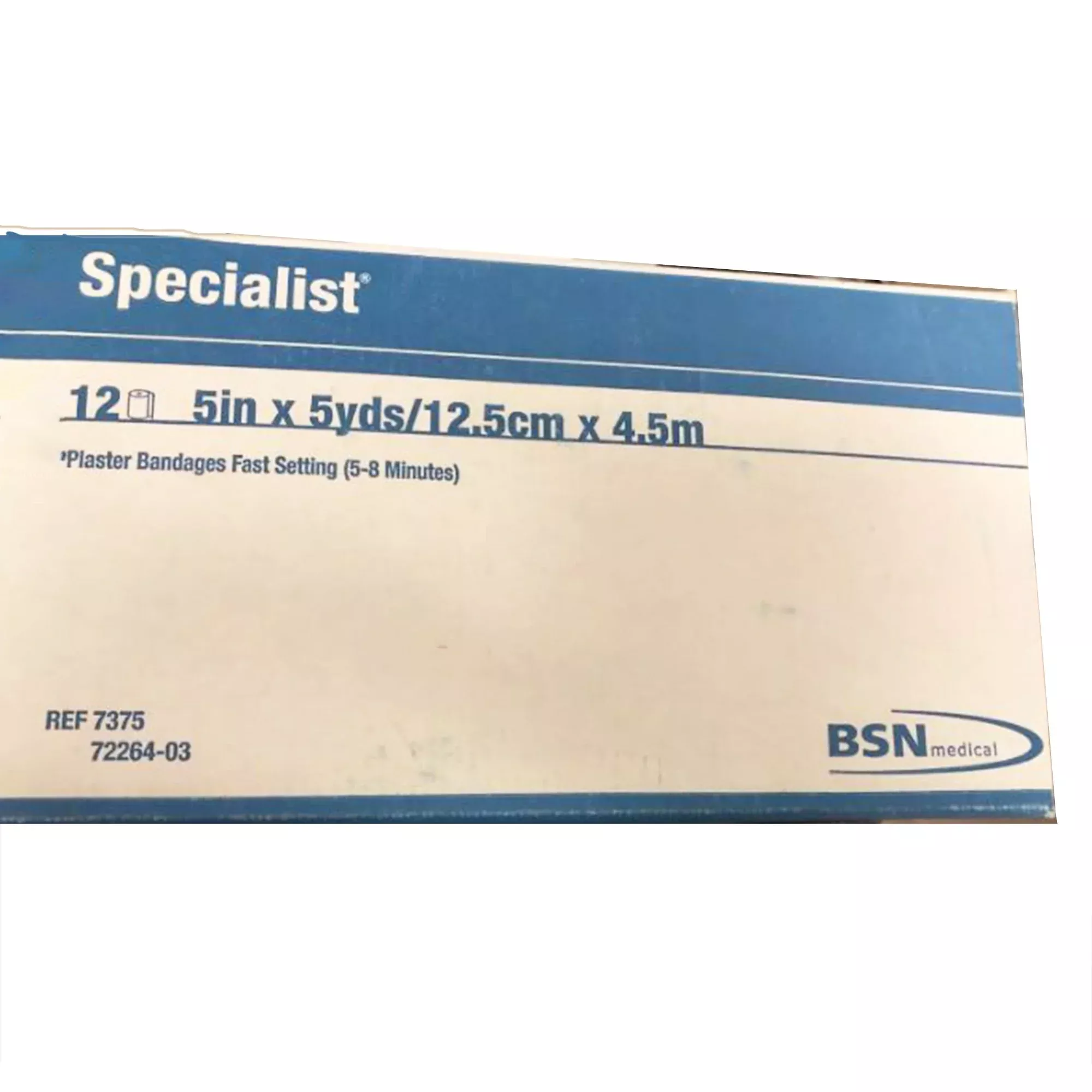 Specialist Plaster Bandage, Blue, 5 Inch x 5 Yard, 1 Dozen