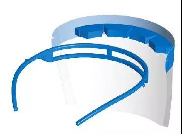 Splash Shield Face Shield Frame, 1 Box of 40
