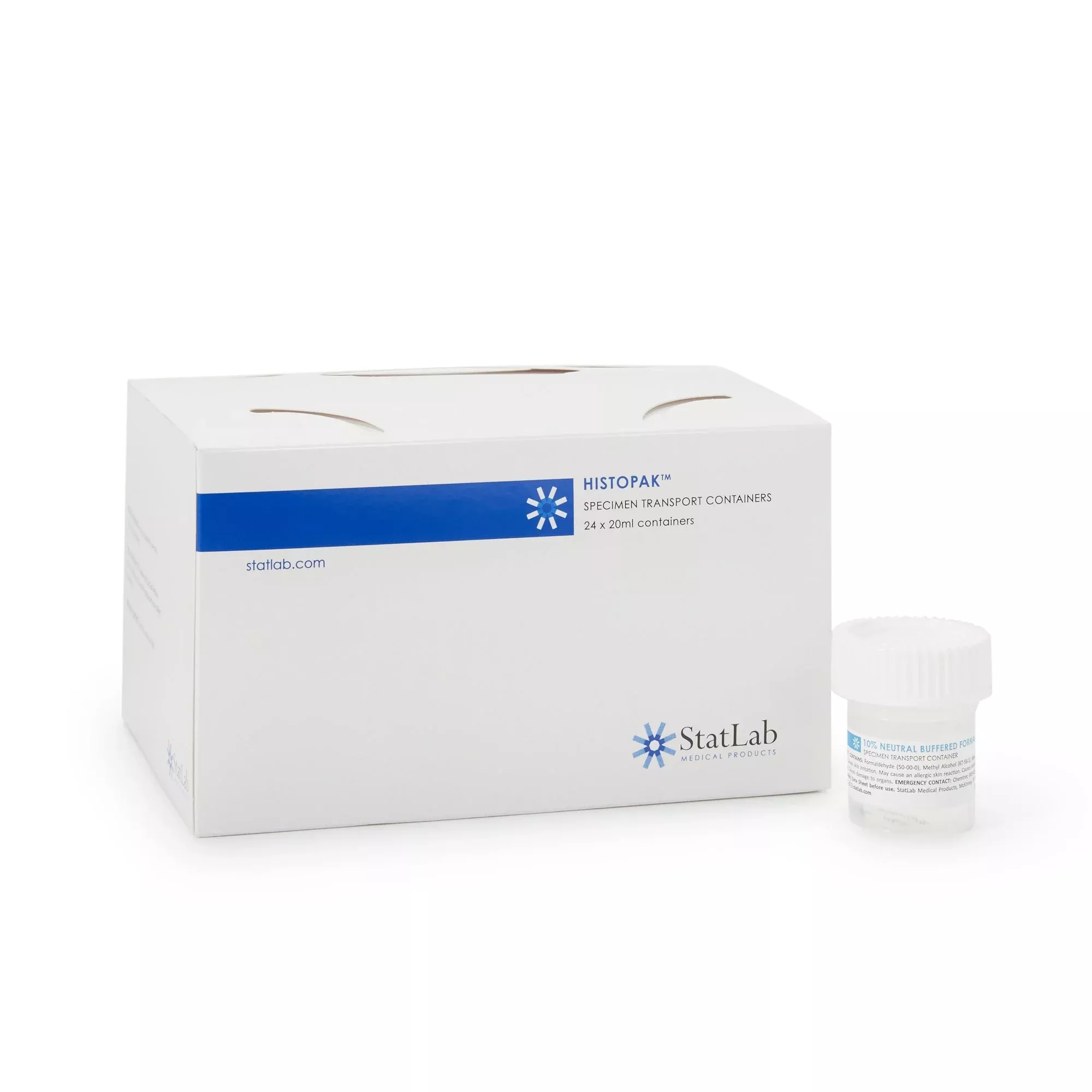 StatClick™ Prefilled Formalin Container, 10 mL Fill in 20 mL, 1 Case of 96