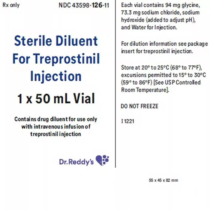 Sterile Diluent for Treprostinil Injection 50 mL Vial by Dr Reddy