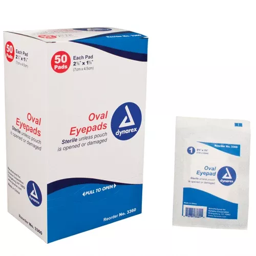Sterile Oval EyepadSterile 2 5/8x 1 5/850 Pouches/ Bx