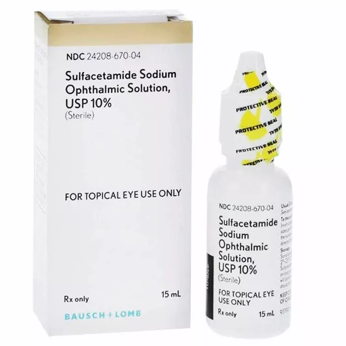Sulfacetamide Sodium 10% Eye Drop Ophthalmic Solution 15 mL (RX)