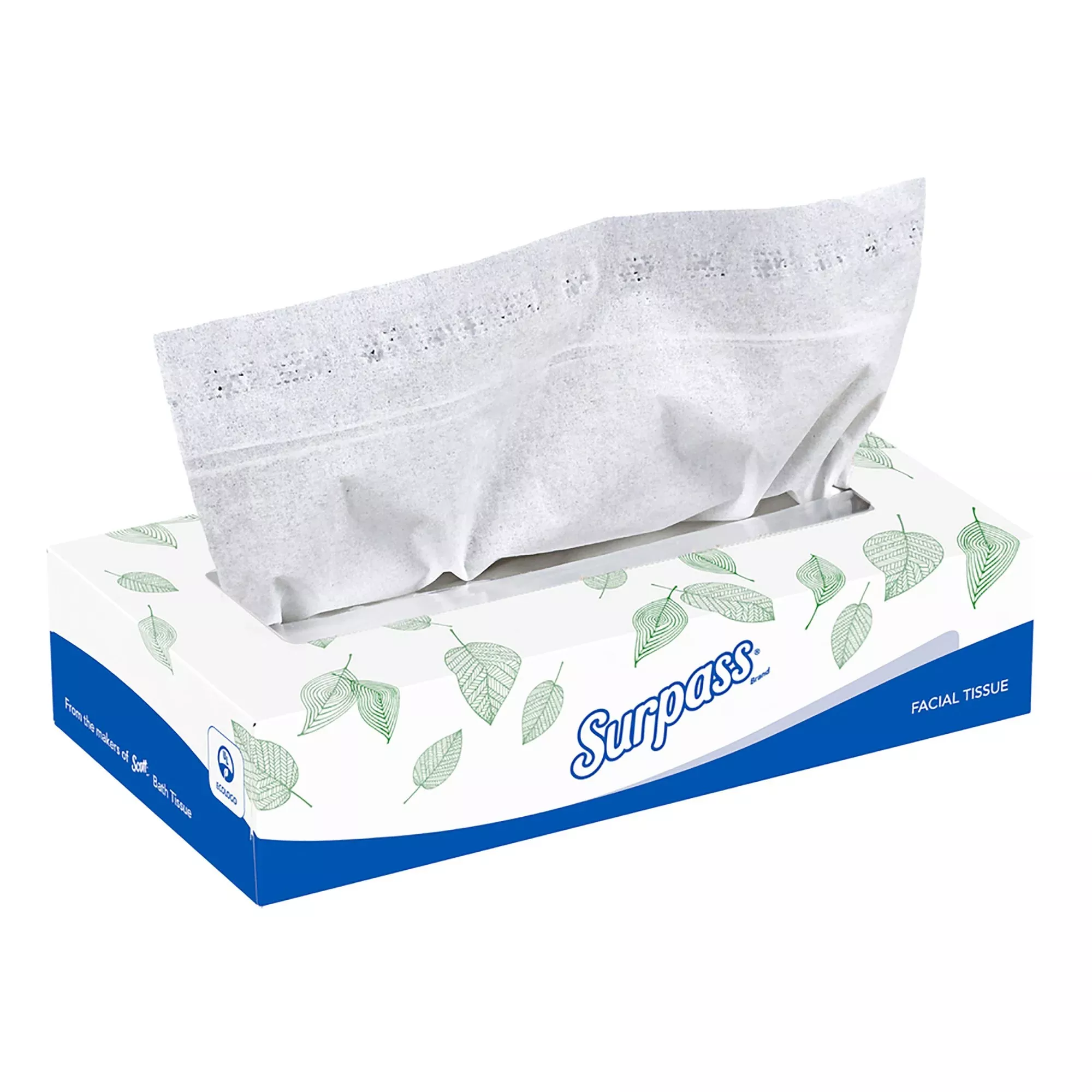 Surpass Facial Tissue, 100 per Box, 1 Case of 3000
