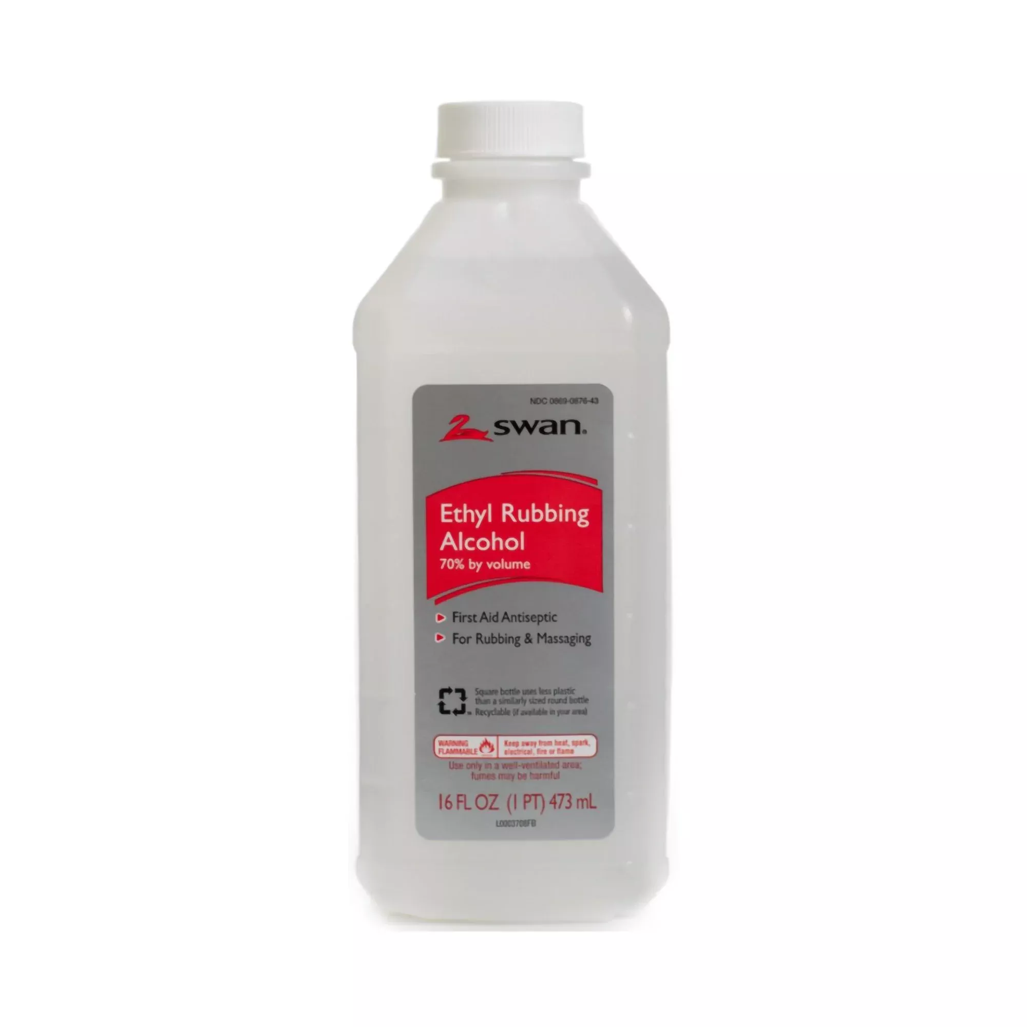 Swan Ethyl Alcohol Antiseptic, 16 oz. Bottle, 1 Case of 12